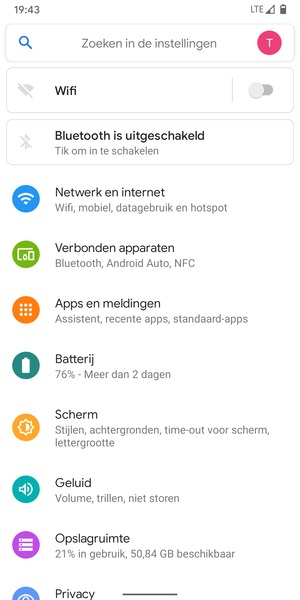 Selecteer Netwerk en internet