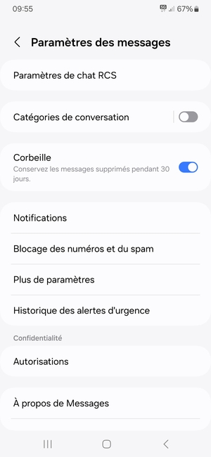 Sélectionnez Plus de paramètres