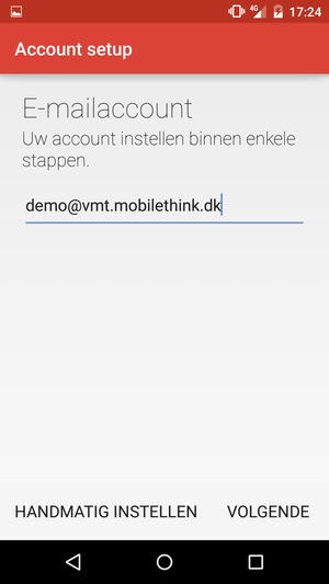 Voer uw e-mailadres in en selecteer VOLGENDE
