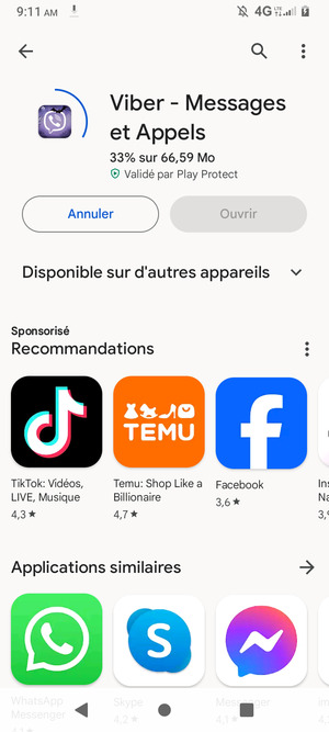 Veuillez attendre la fin de la procédure d'installation