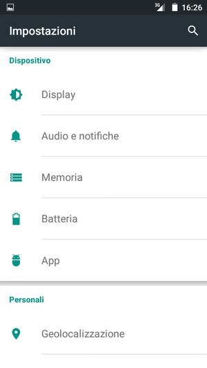 Scorri e seleziona Batteria
