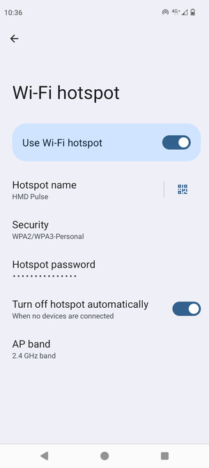 Your phone is now set up for use as a modem