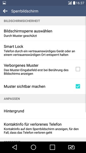 Ihr Handy ist jetzt mit einer Bildschirmsperre gesichert