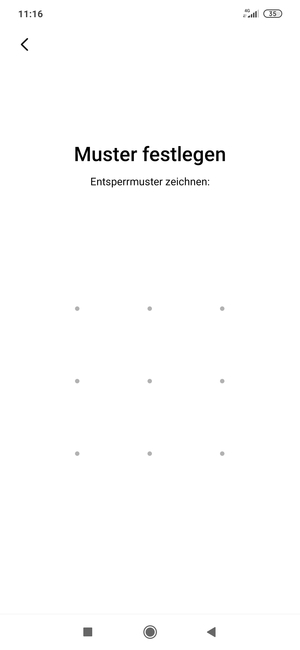 Zeichnen Sie ein Entsperrmuster