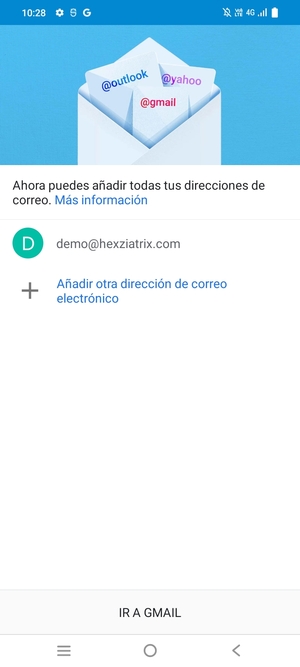 Seleccione IR A GMAIL