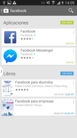 Seleccione la aplicación