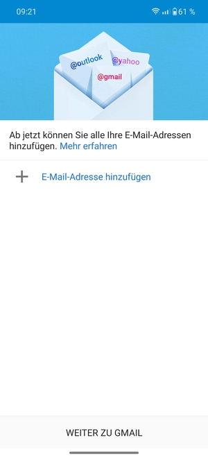 Wählen Sie E-Mail-Adresse hinzufügen