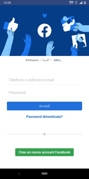 L'app è pronta per l'uso