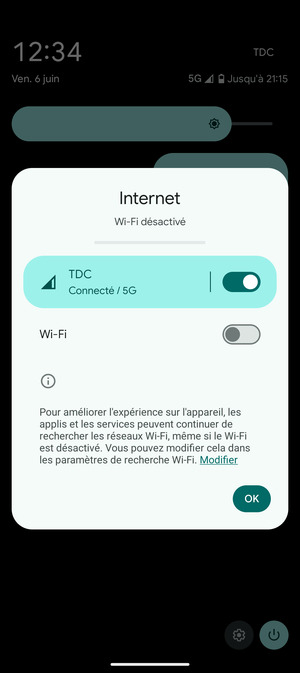 Sélectionnez OK