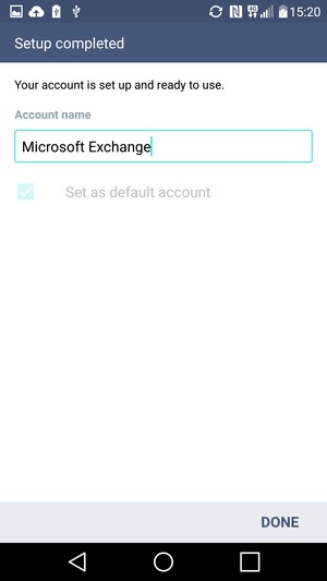 Give your account a name and select DONE