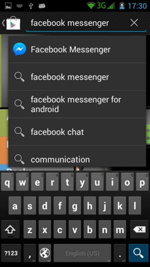Enter the app name and select Search