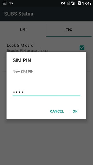 Enter your New SIM PIN and select OK