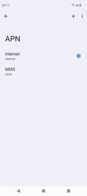 Seleziona il tasto Menu