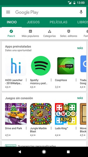 Seleccione la barra de Búsqueda