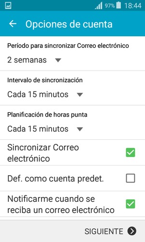 Seleccione SIGUIENTE