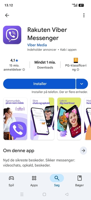 Vælg Installer
