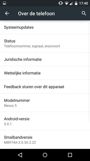 Selecteer Systeemupdates