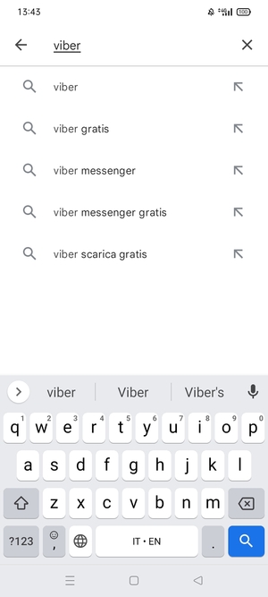 Inserisci il nome dell'app e seleziona Ricerca