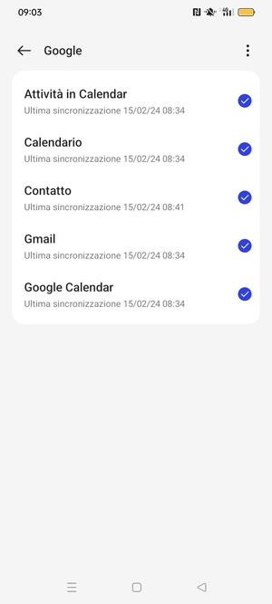 Seleziona il tasto Menu