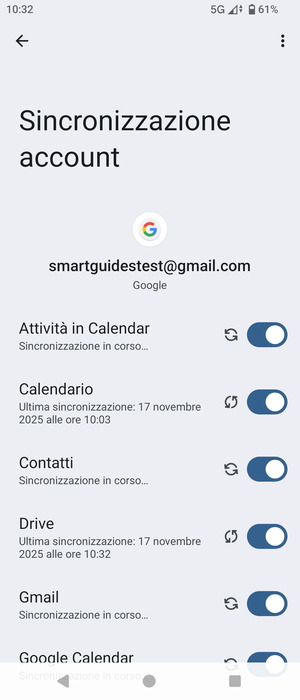 Le tue informazioni verranno sincronizzate