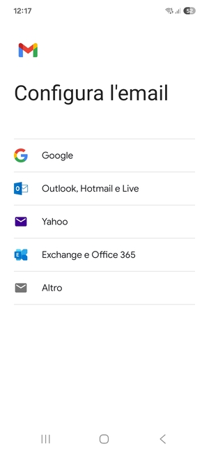 Seleziona Outlook, Hotmail e Live