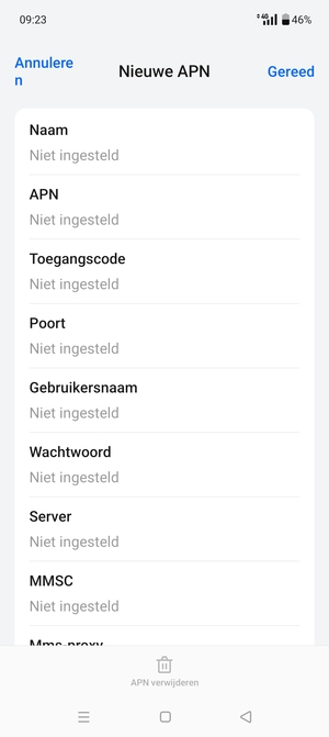 Voer mms-gegevens in