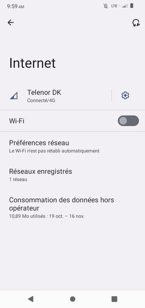 Activer le WiFi