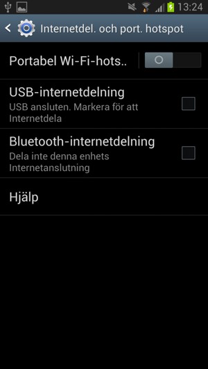 Välj Portabel Wi-Fi hots..