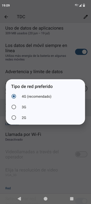 Seleccione la opción deseada