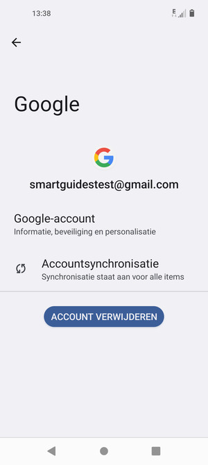Selecteer Accountsynchronisatie