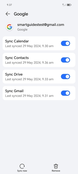 Select Sync now