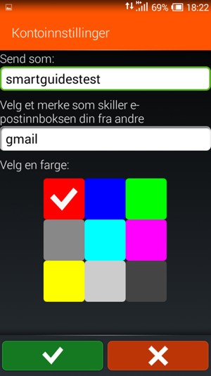 Gi kontoen din et navn, og skriv inn navnet ditt. Velg OK