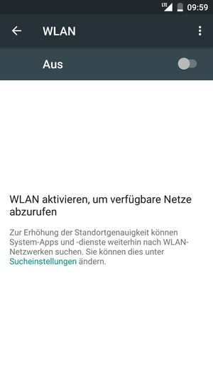 Schalten Sie WLAN ein