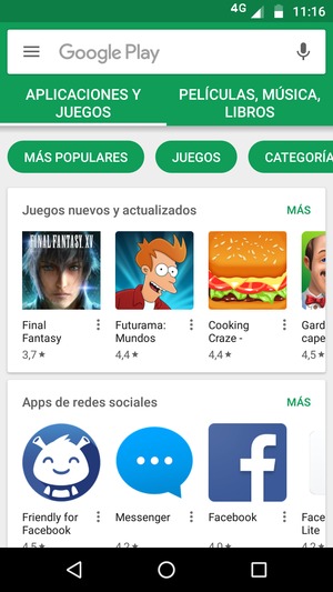 Seleccione la barra de Búsqueda