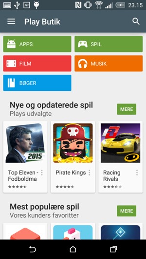 Vælg Søg-knappen