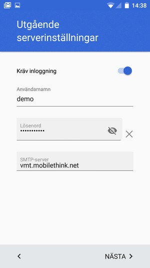 Ange utgående serveradress