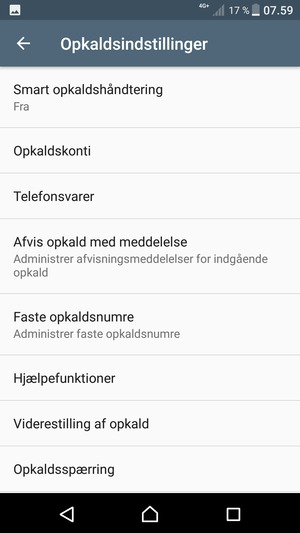 Vælg Telefonsvarer