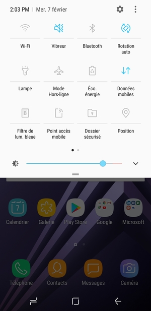 Sélectionnez Vibreur pour passer en mode silencieux