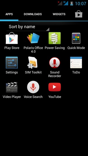 Scroll to and select Settings