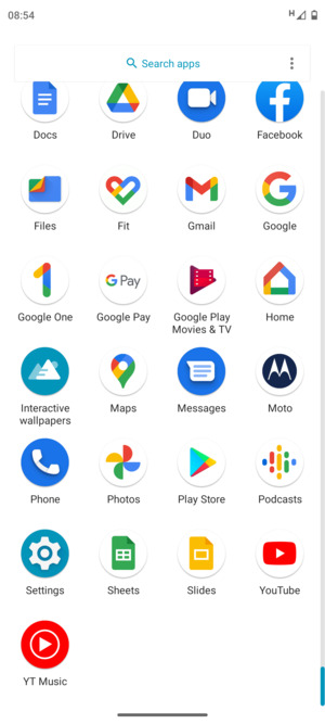 Scroll to and select Settings