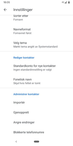 Bla til og velg Importér