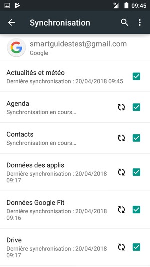 Vos informations seront synchronisées