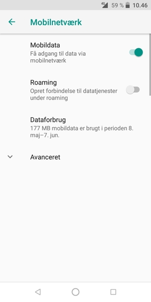 Vælg Avanceret