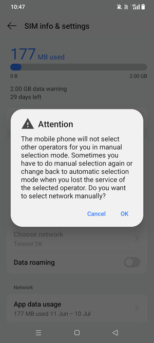 Select OK