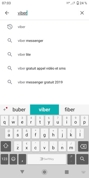 Saisissez le nom de l'appli et sélectionnez Rechercher