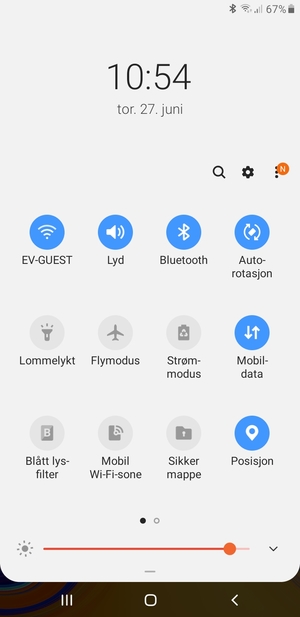 Slå av Wi-Fi og Bluetooth