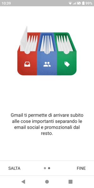 Seleziona FINE