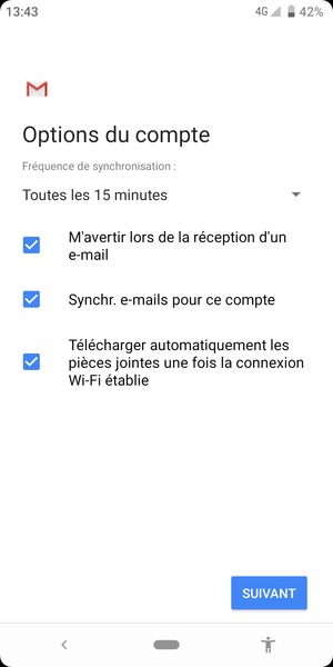 Sélectionnez SUIVANT