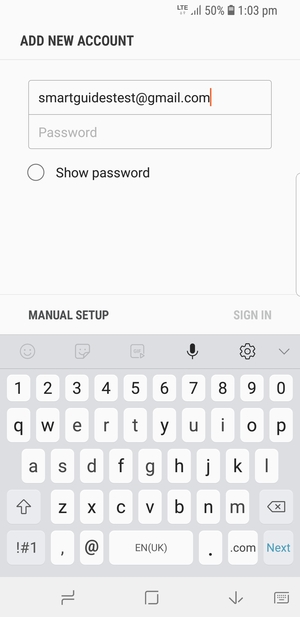 Enter your Gmail  address and select Next