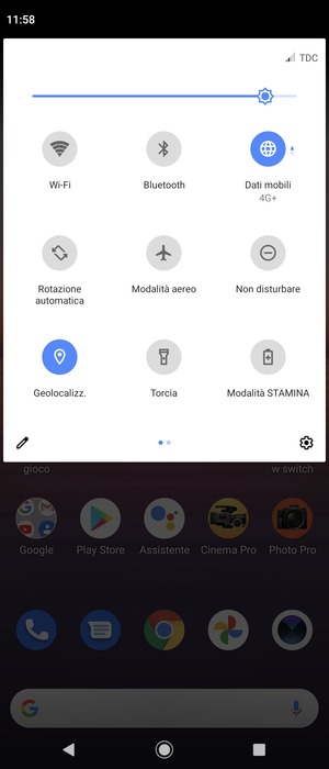 Disattiva Geolocalizz.